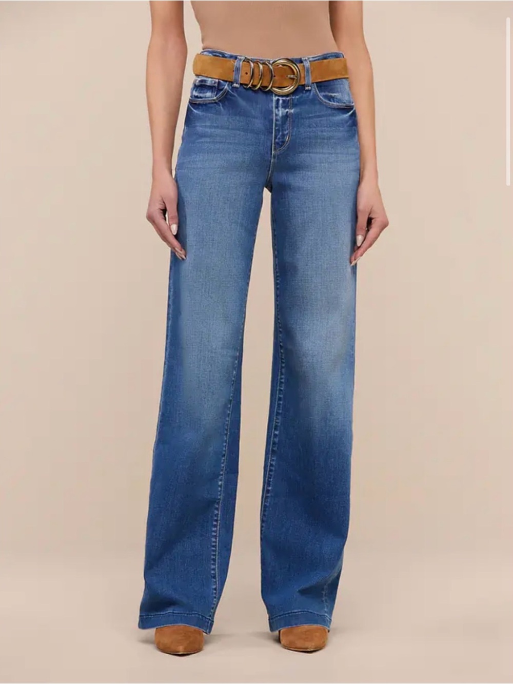 L'AGENCE Clayton High-Rise Wide Leg Jeans in Hampton